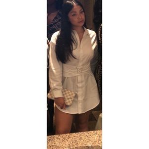 white shirt dress with corset. worn once